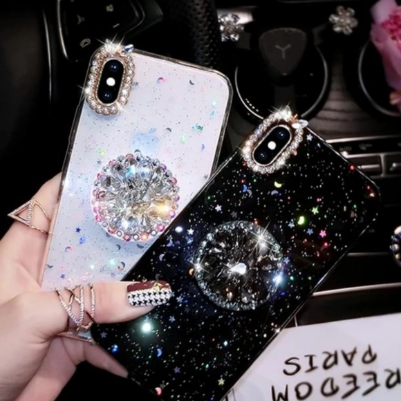 Cellphone 3D Faux Diamond 💎 Jeweled Popsocket - Picture 2 of 7